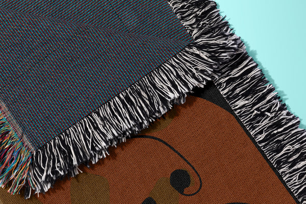 About Face Throw  corner showing the fringed edge