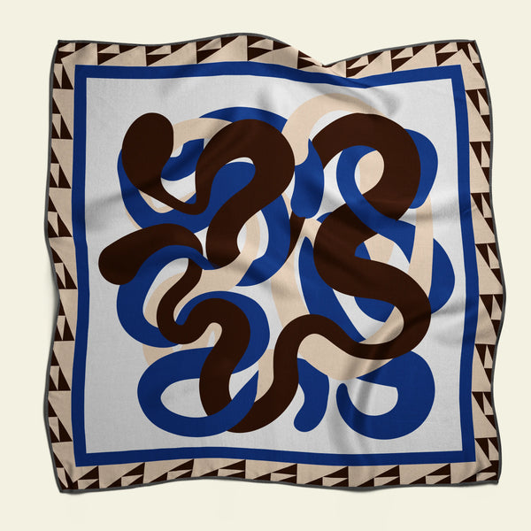 Intertwined Silk Charmeuse Scarf