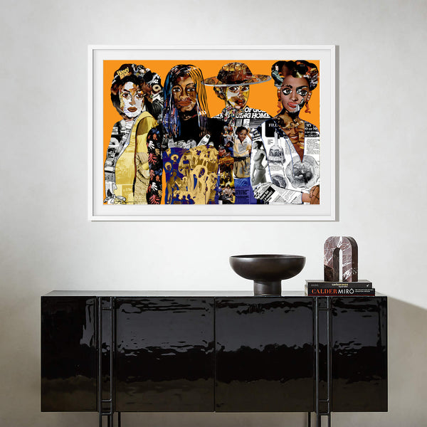 Four Women Art Print by Johnalynn Holland