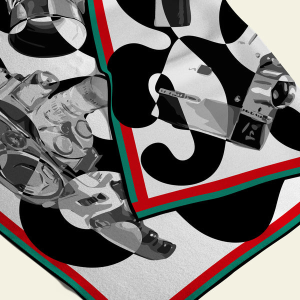 Super 8 Silk Charmeuse Scarf