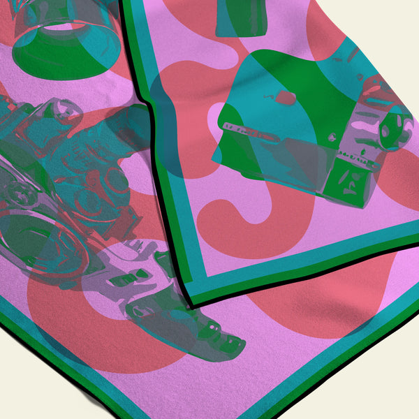 Super 8 Silk Charmeuse Scarf