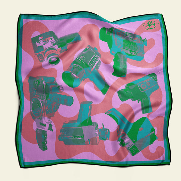 Super 8 Silk Charmeuse Scarf