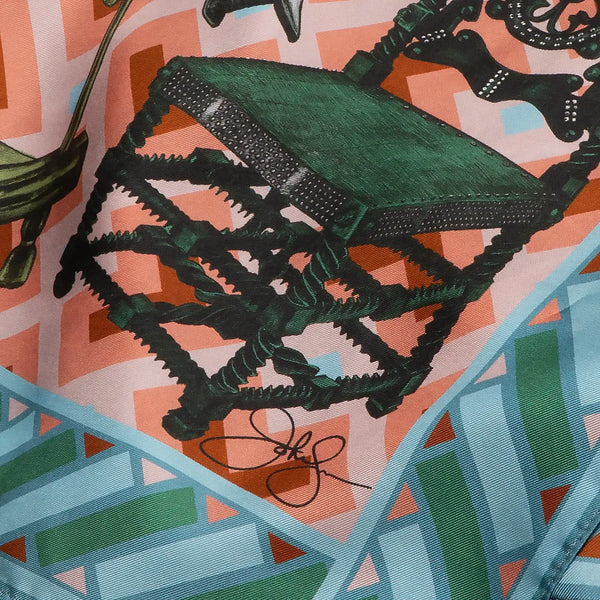 Chairs of the Diaspora Silk Twill Scarf