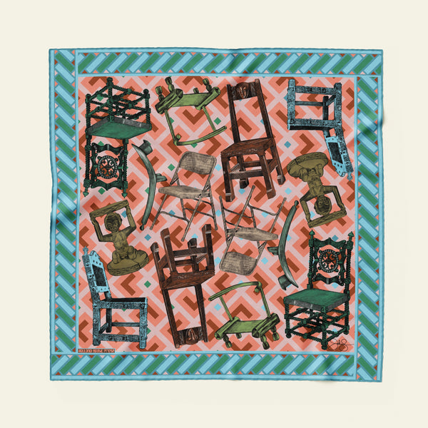 Chairs of the Diaspora Silk Twill Scarf