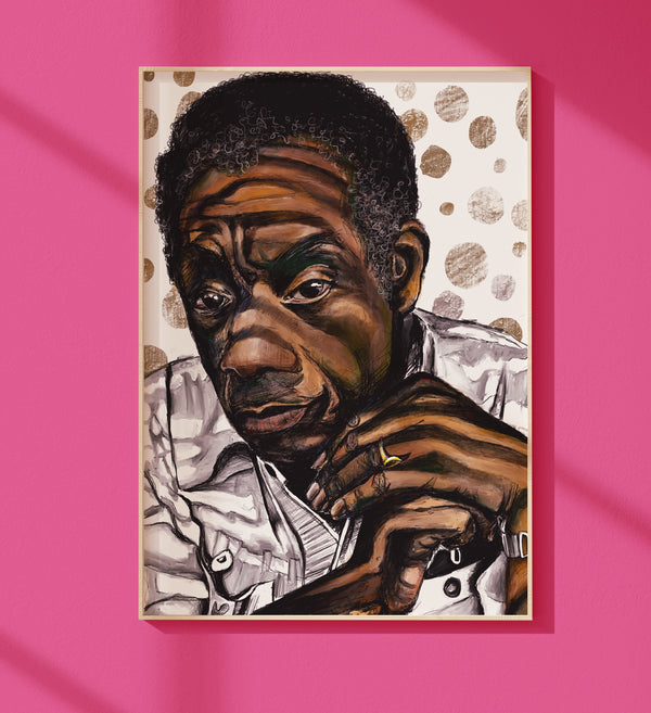James Baldwin 100th Birthday Celebration Illustration 11" x 14"