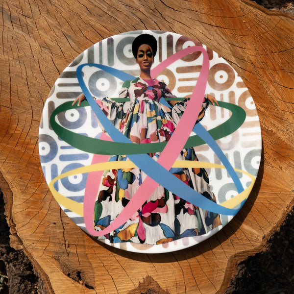 Bone China Decorative Wall Plate Glenda, The Good Bitch 8"