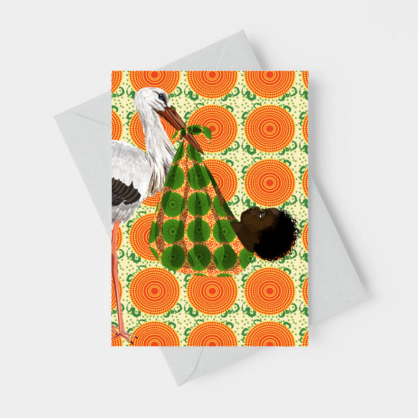 Baby, Oh Baby Black Maternity Greeting Card  4.25" x 5.5"