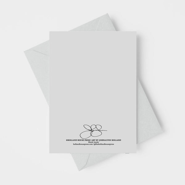 Give Thanks Blue  Gratitude or Prayer Greeting Card  4.25" x 5.5"