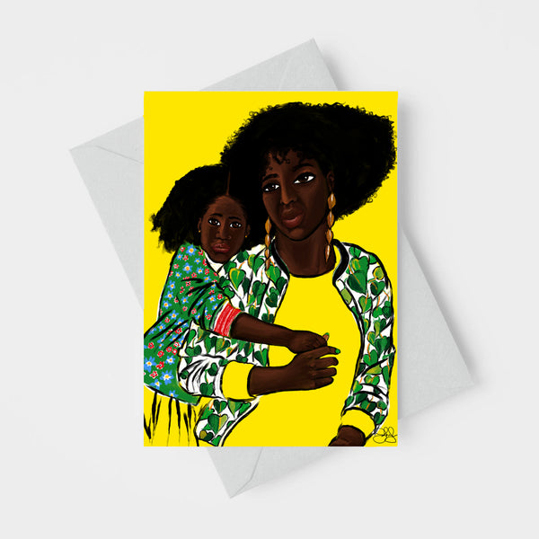 Bioluminescent Black III Black Art Greeting Card  4.25" x 5.5"