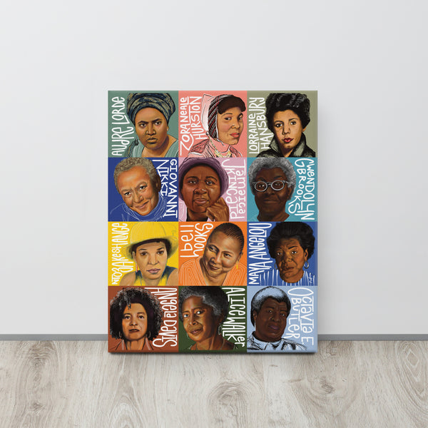 BLACK WOMEN AUTHORS CANVAS WALL ART 16"