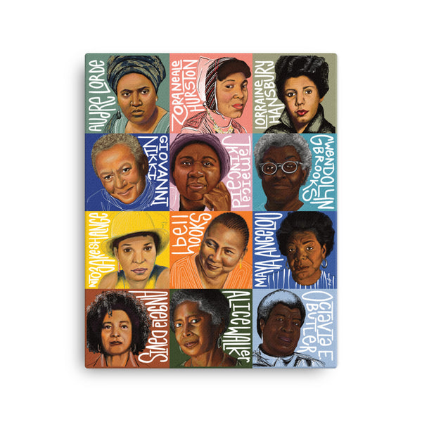 BLACK WOMEN AUTHORS CANVAS WALL ART 16"