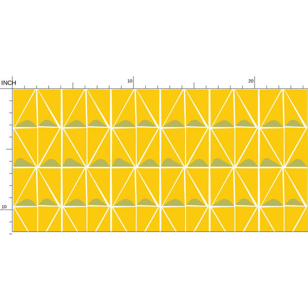Irregular Triangles Removable Wallpaper in Yellow
