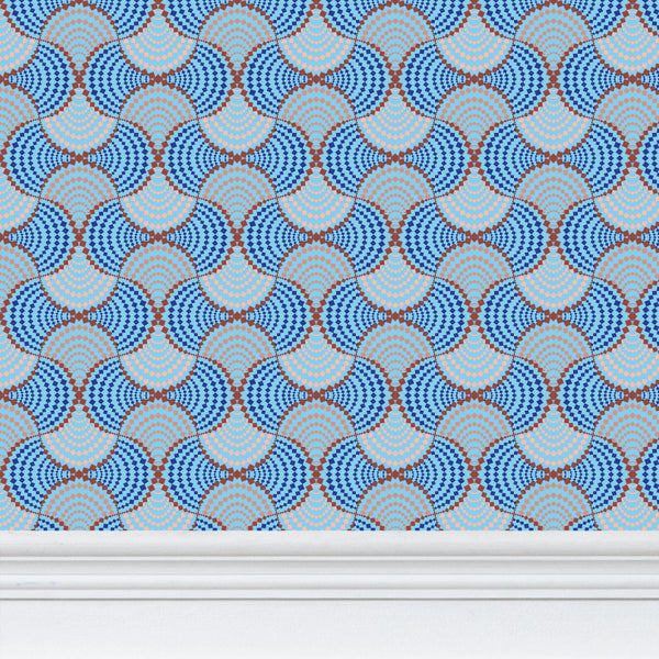 The Madhuri Wallpaper in Pink and Blue