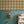 Circular Squares Wallpaper in Carolina Blue & Rust