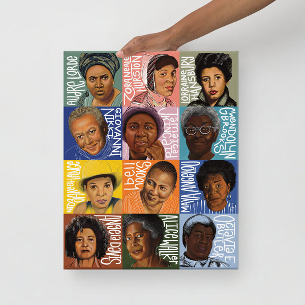 BLACK WOMEN AUTHORS CANVAS WALL ART 16"